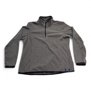 L.L. Bean Men's Quarter-Zip Fleece Pullover  Gray L